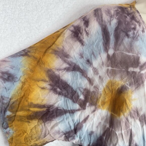 Young Fabulous & Broke Luelle Maxi Dress Sz S Tie Dye Starburst Wrap Asym Beachy - Picture 7 of 16